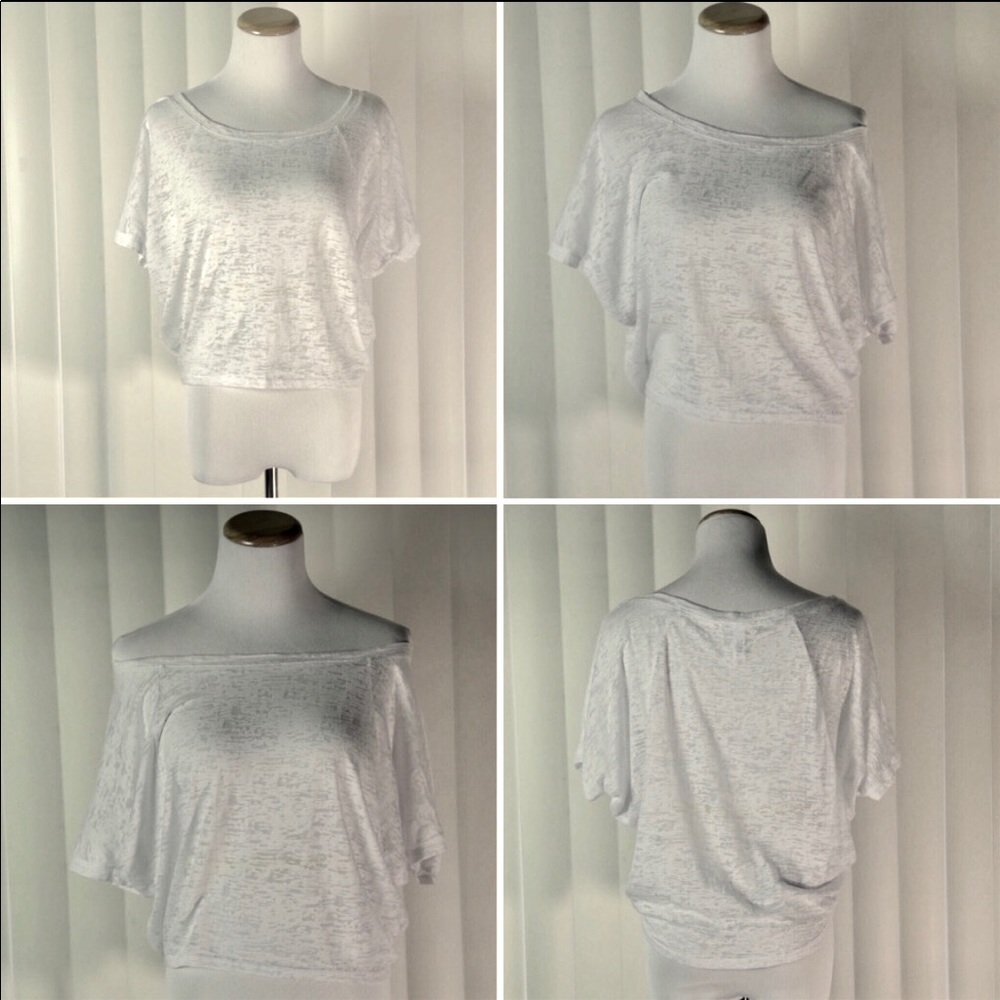 DONATED White burn out tee NWOT